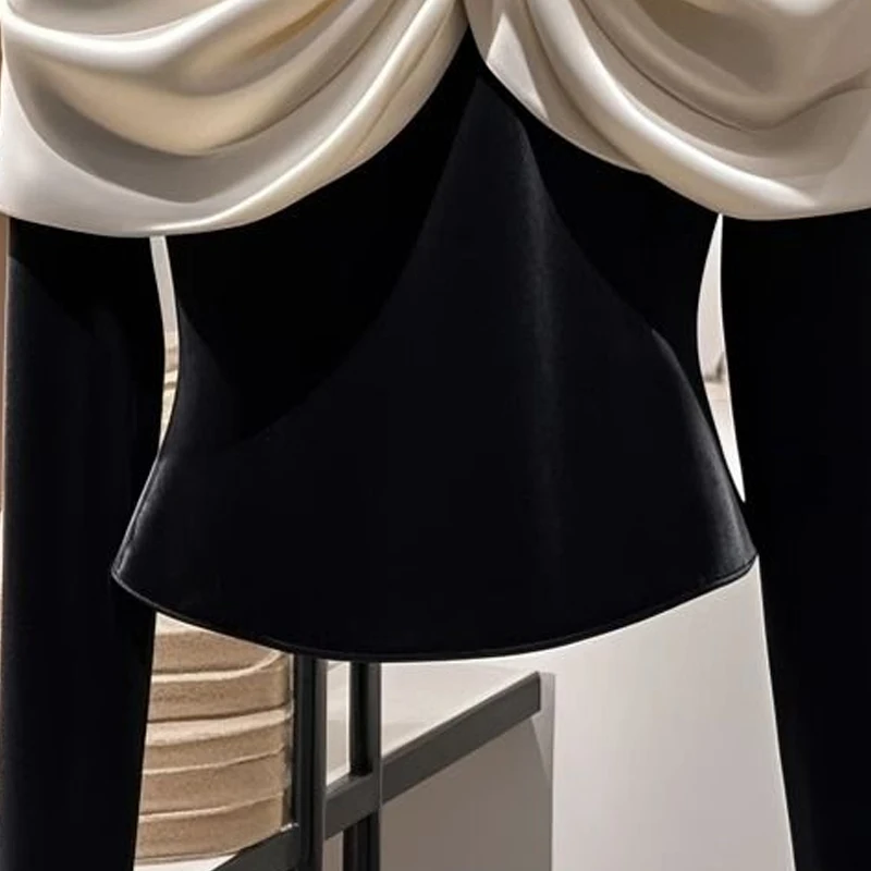 Spring Autumn Round Neck Long Sleeve Fashion T-Shirts Women High Street Bow Patchwork Pullovers Elegant Vintage All-match Tops - Image 4